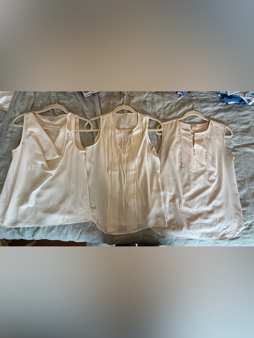 J Crew - Set of three white sleeveless blouses - Women’s XS business casual